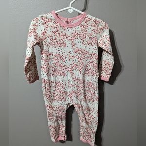 Ruffle butt Burt's Bees baby girl romper outfit